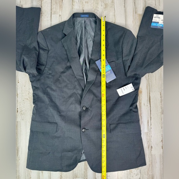 Stafford Blazer Men's 44S Charcoal Gray CoolMax Classic Suit Jacket 2-Button NWT - Picture 5 of 13